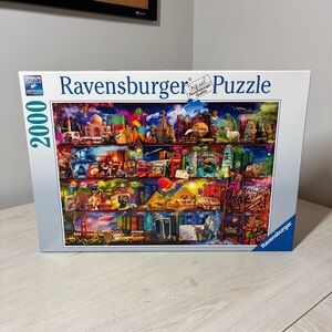 Ravensburger Puzzle "World of Books" 2000 Piece 29.5" x 38.5" Aimee Stewart